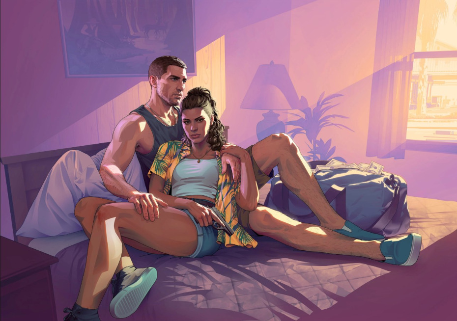 Imagem dos personagens principais de GTA VI.